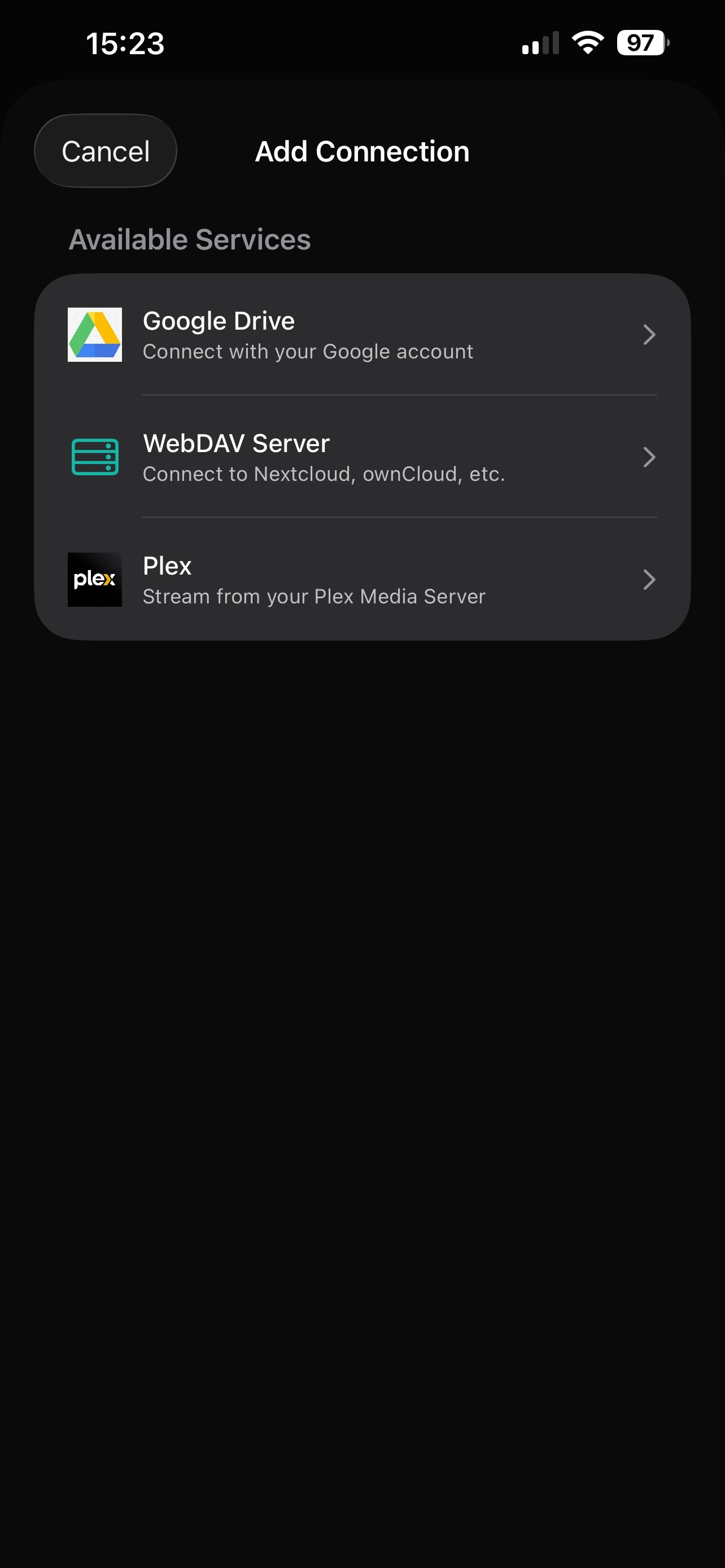Settings Screen